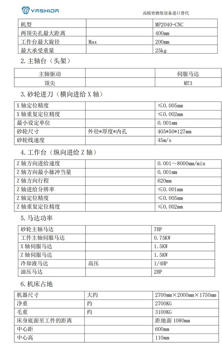 YASHIDA數(shù)控外圓磨床